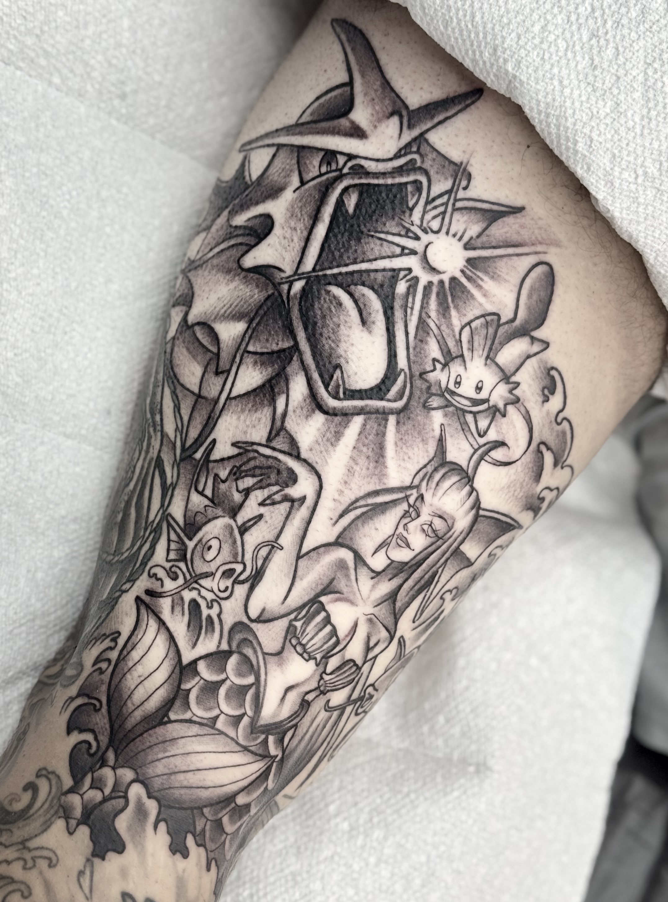 Kingdom Hearts Sora and characters tattoo by Julia Harley